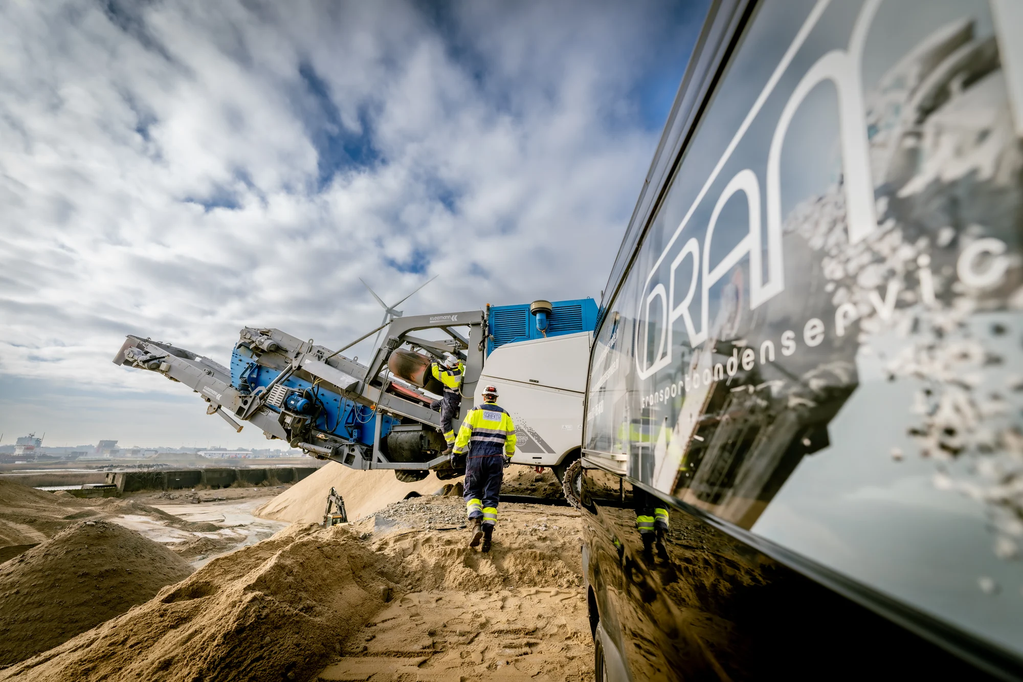 Industriële DRAM transportband in werkplaats